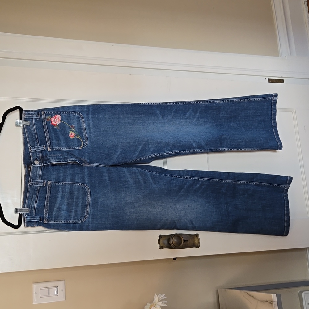 Polo Ralph Lauren embroidered jeans, boot/flare/wide, size 16/33R